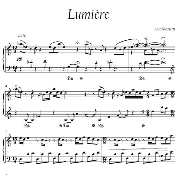 Anna Dobrucka - Lumière (2019) for piano solo