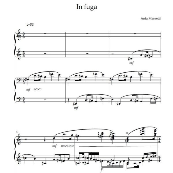 Anna Dobrucka - In Fuga (2020) for piano 4 hands